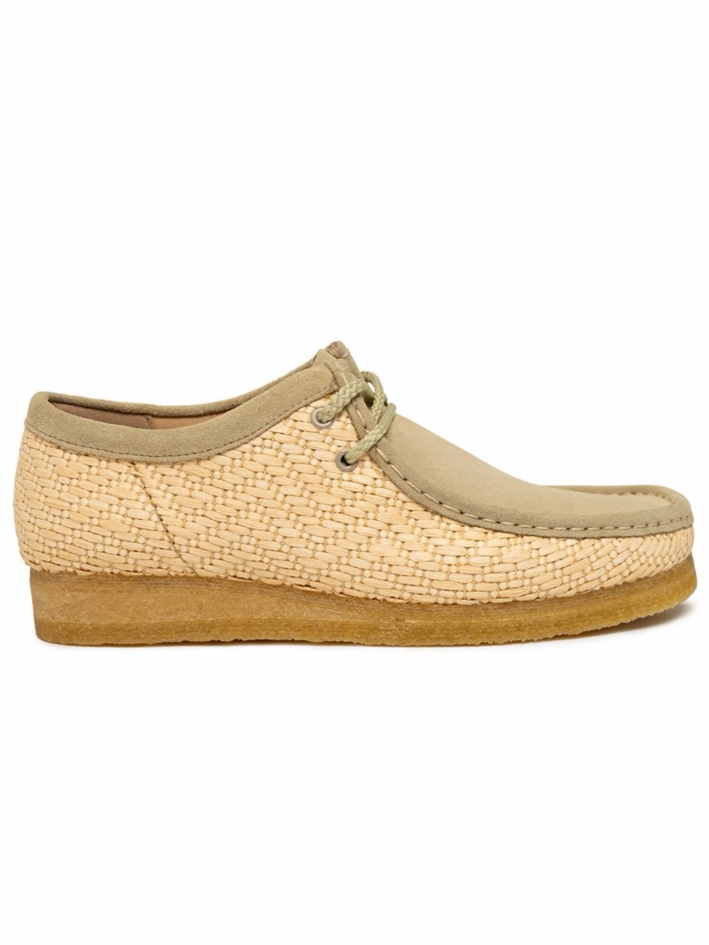 Clarks Beige Woven Moc Toe Slip-On Loafer
